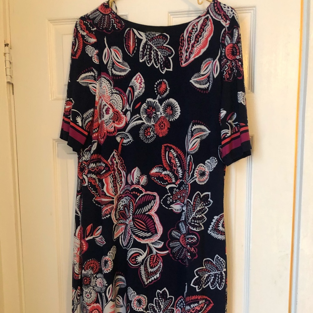 Liz Claiborne Navy Floral Dress
